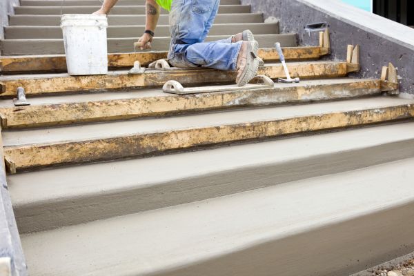 Concrete Steps Pouring in Greenville