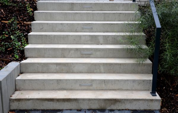 Poured Step Installation in Greenville