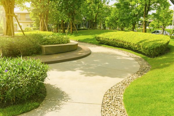 Cement Walkway Installation in Greenville