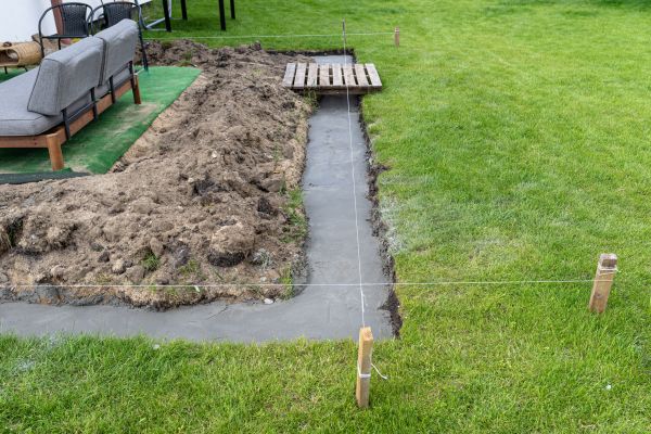 Cement Footer Installation in Greenville